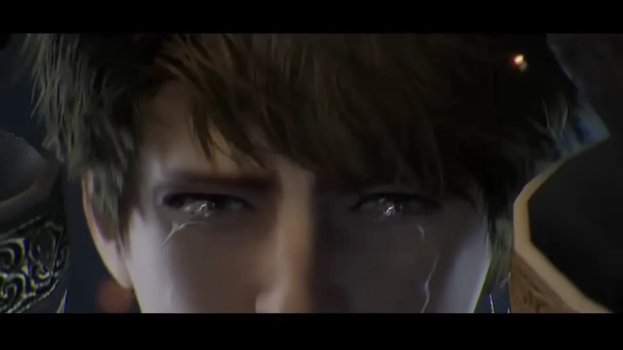 Close-up of a tearful face