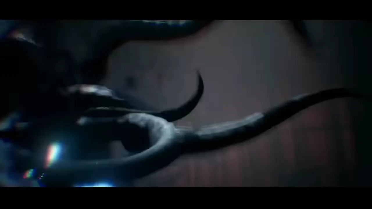 Massive tentacles emerging from darkness
